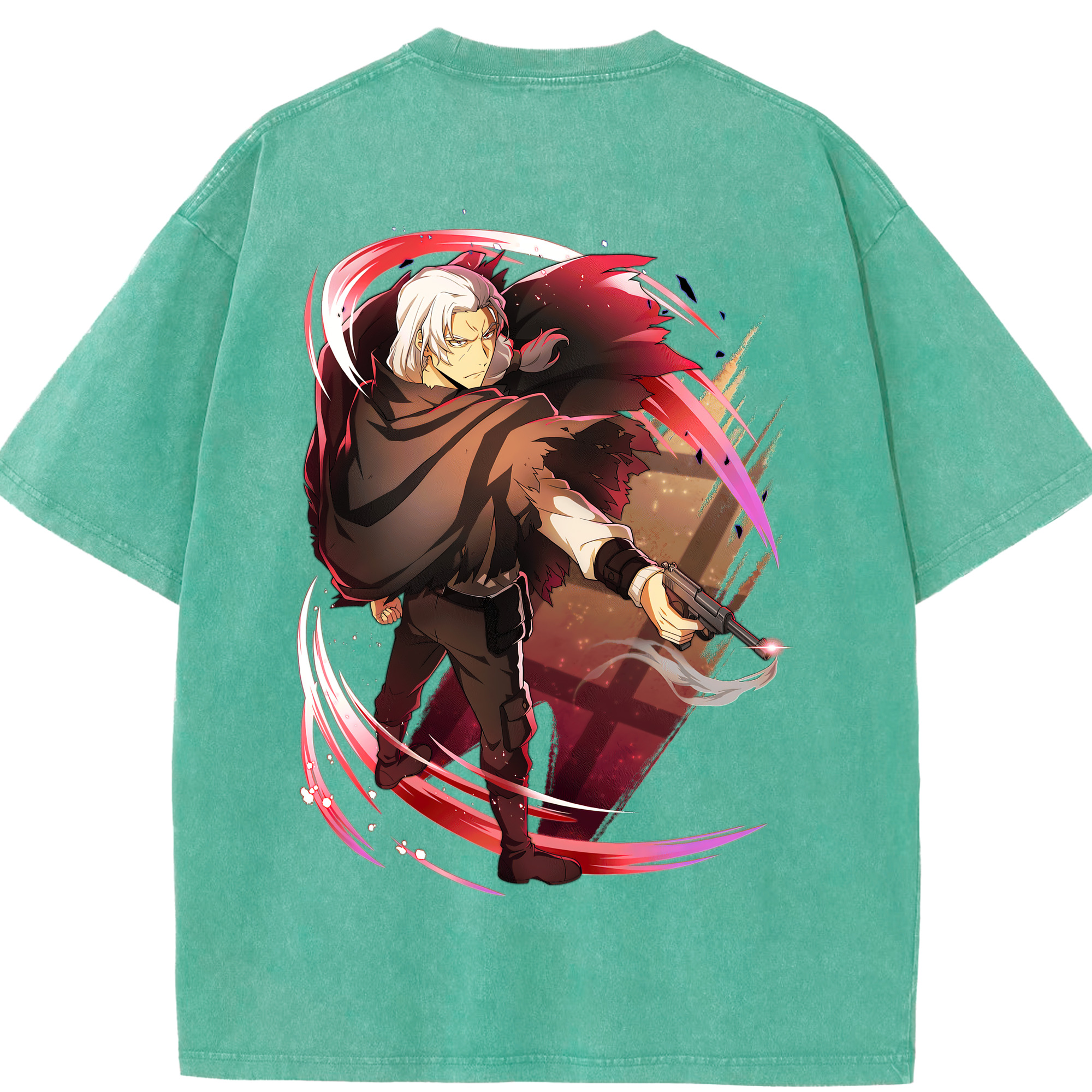 （画像用） 文豪ストレイドッグス Bungo Stray Dogs 綿100% ヴィンテージ風 半袖Tシャツ（背面プリント）